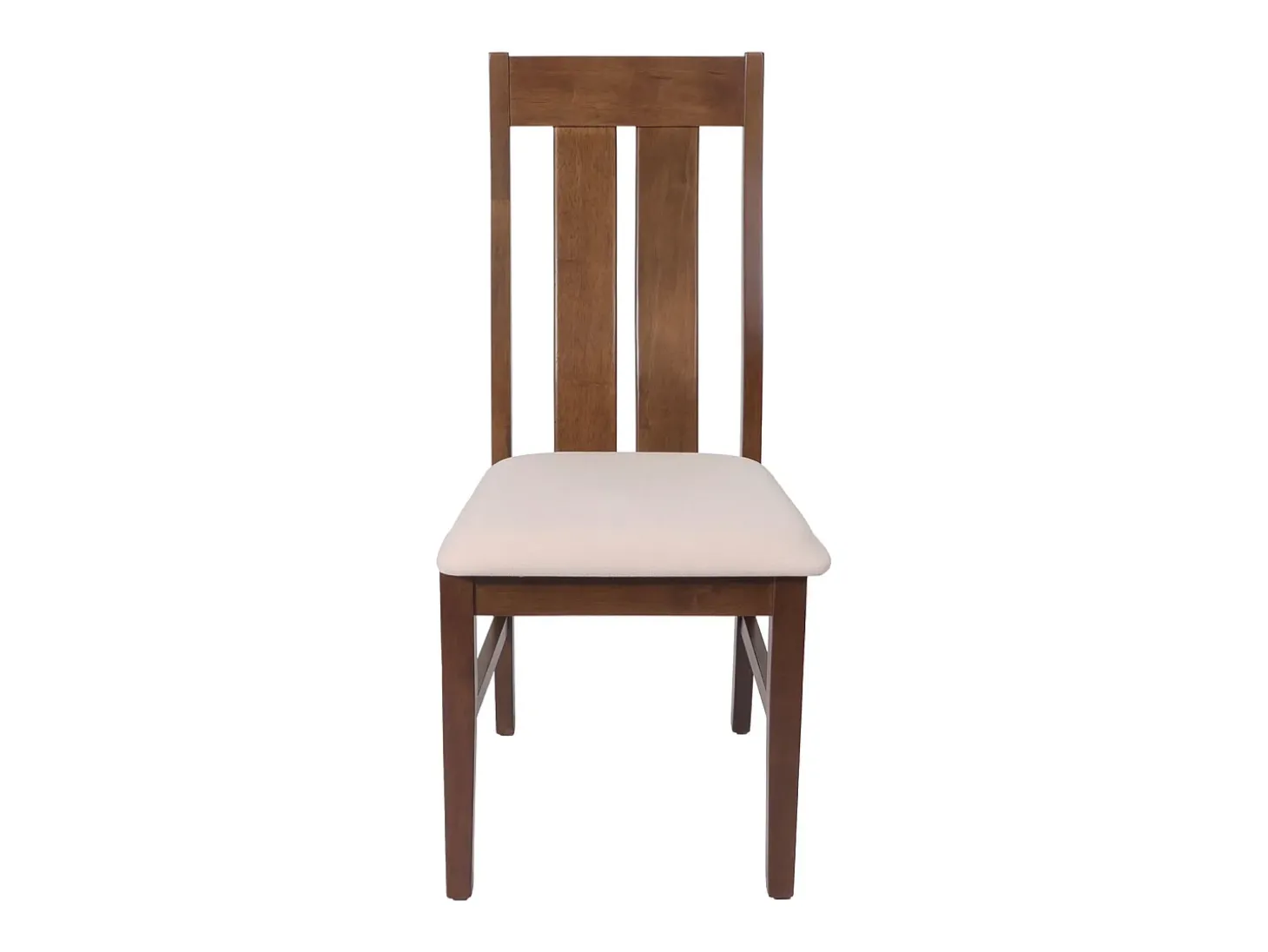Silla de comedor MCW-M58 (set de 2), estructura oscura, crema