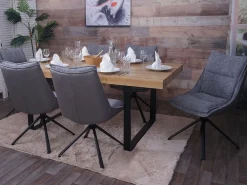 Silla de comedor MCW-N71, gris