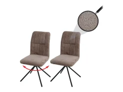 Silla de comedor MCW-N99 (juego de 2), marrón claro