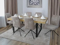Silla de comedor MCW-N99 (juego de 2), marrón claro
