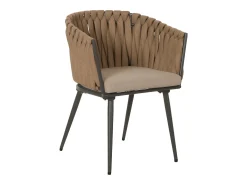 Silla de comedor MCW-N38 (juego de 6), cojín beige marrón claro