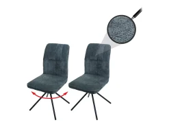 Silla de comedor MCW-N99 (juego de 2), azul-verde