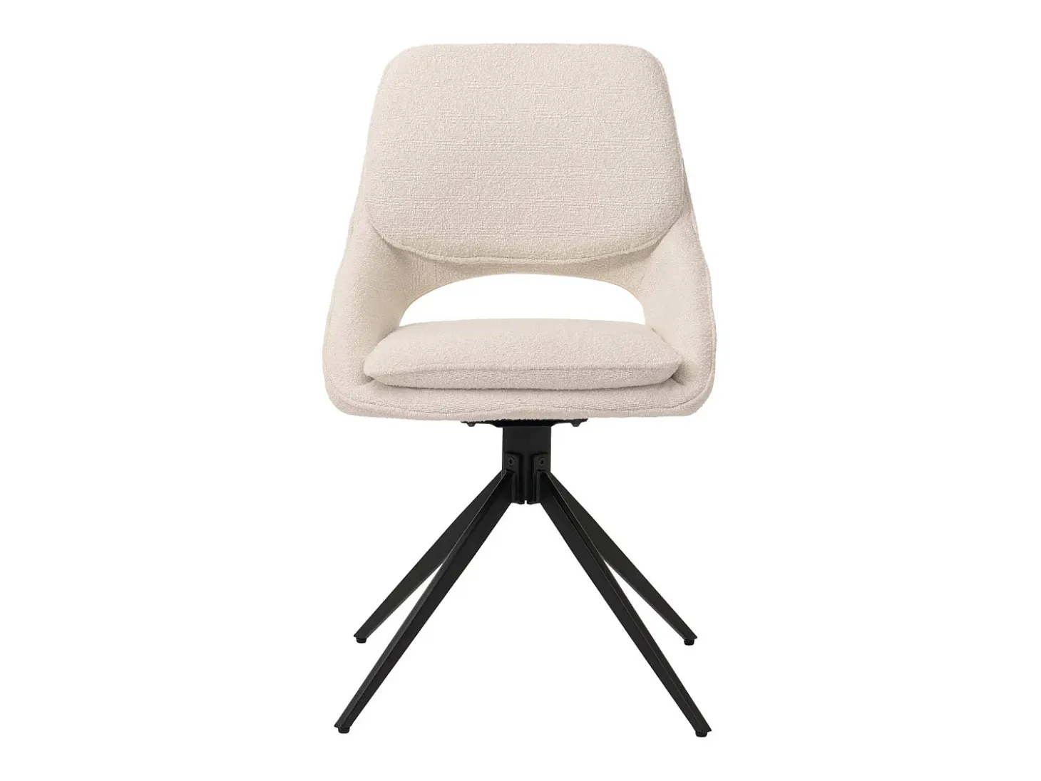 Silla de comedor MCW-N73 (juego de 2), crema