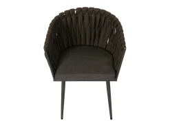 Silla de comedor MCW-N38 (set de 2), marrón Cojín gris oscuro