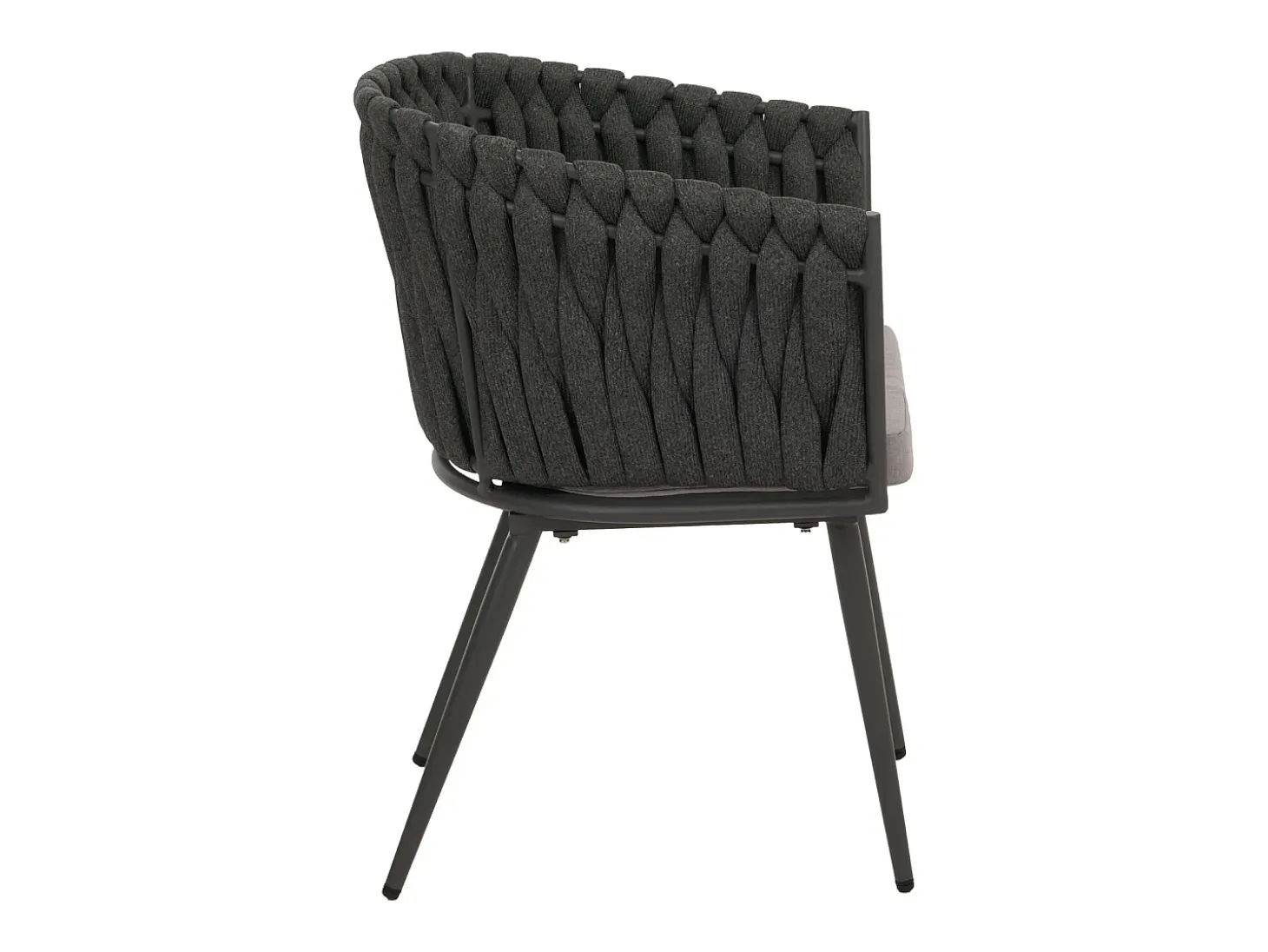 Silla de comedor MCW-N38 (set de 2), cojín antracita gris claro