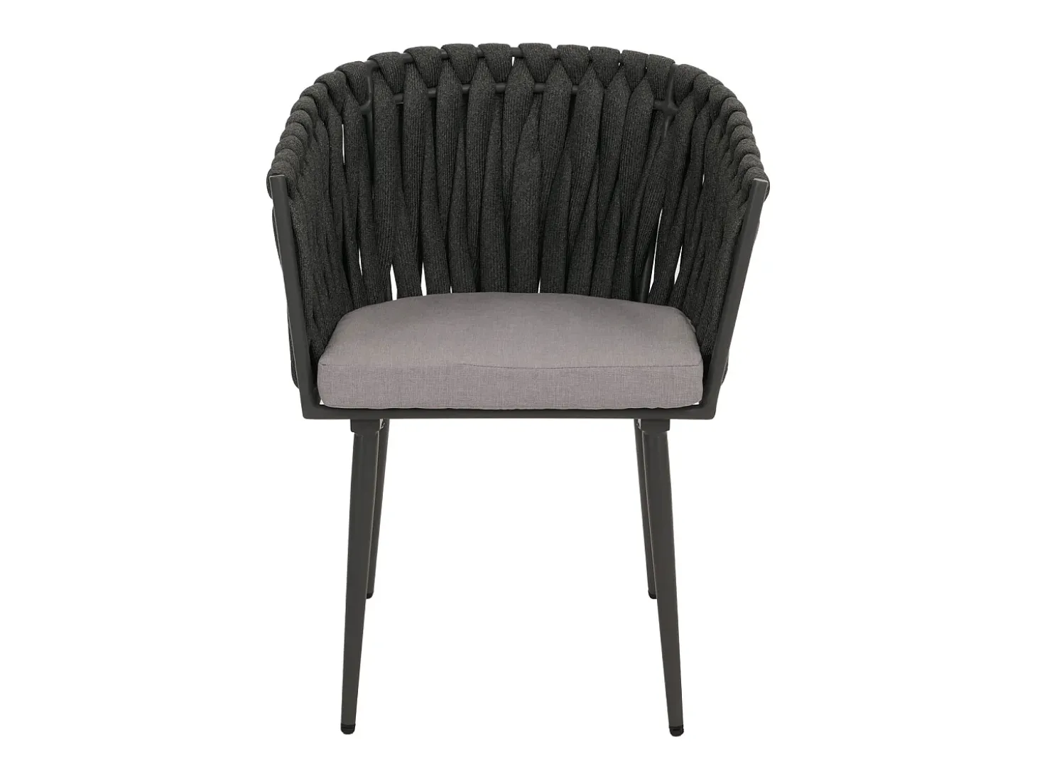 Silla de comedor MCW-N38 (set de 2), cojín antracita gris claro