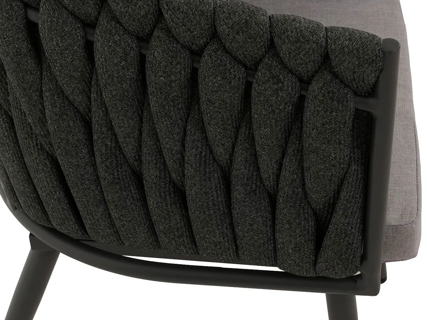 Silla de comedor MCW-N38 (set de 2), cojín antracita gris claro