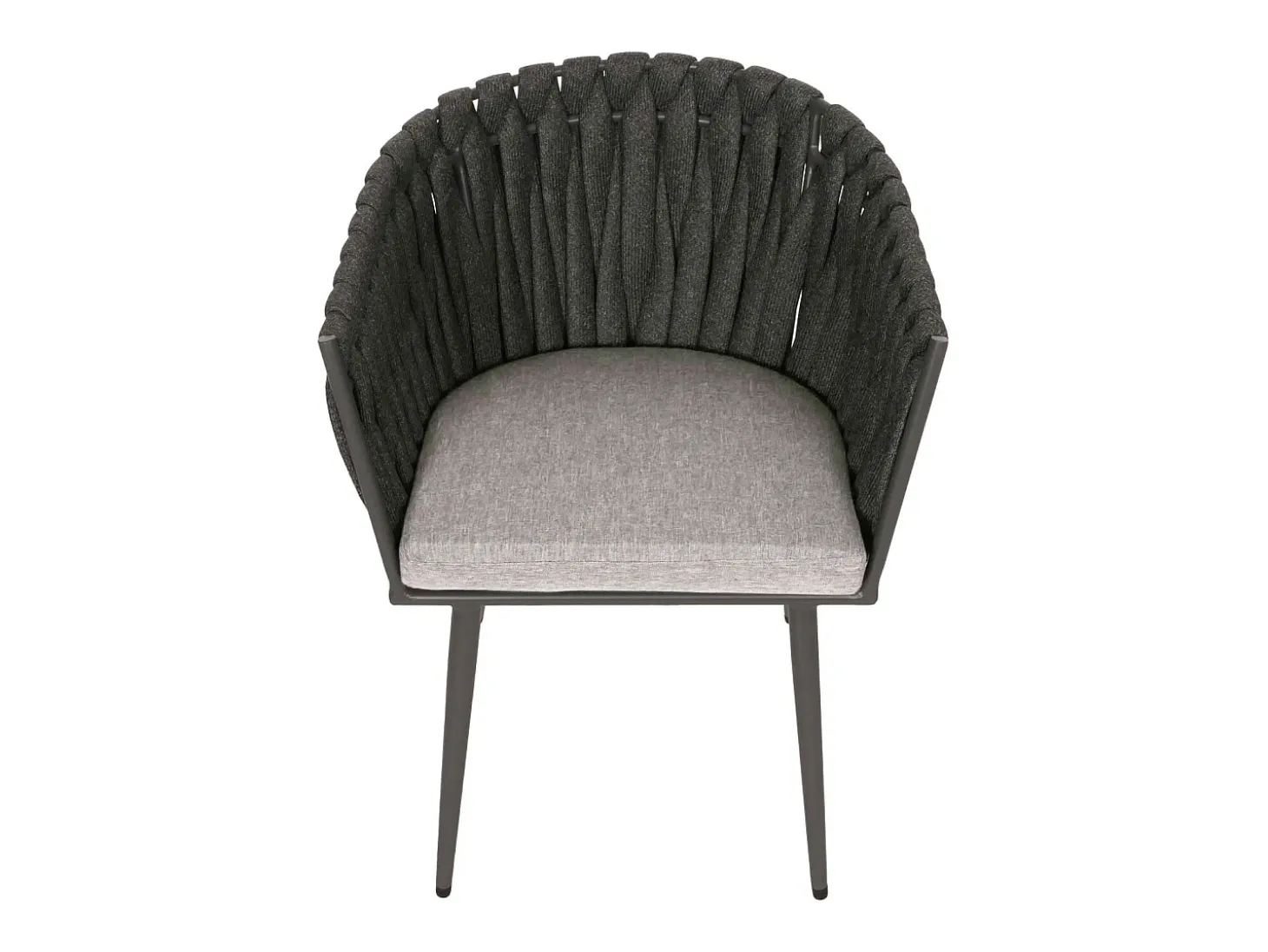 Silla de comedor MCW-N38 (set de 2), cojín antracita gris claro