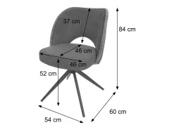 Silla de comedor MCW-N72 (set de 2), azul