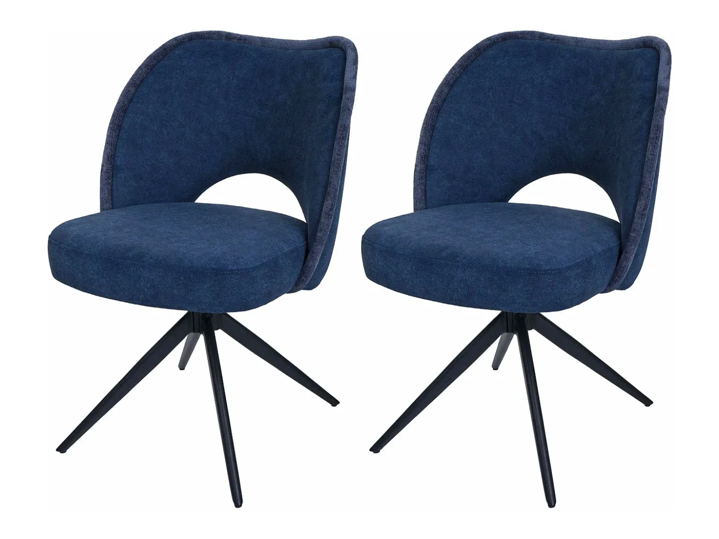 Silla de comedor MCW-N72 (set de 2), azul