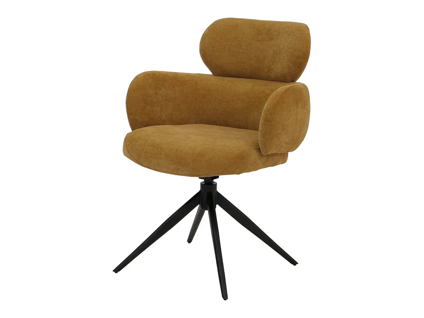 Silla de comedor MCW-O77, amarillo mostaza