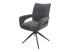Silla de comedor MCW-O78, gris oscuro