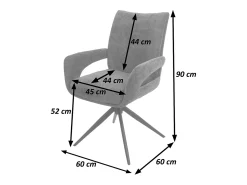 Silla de comedor MCW-O78, gris azulado