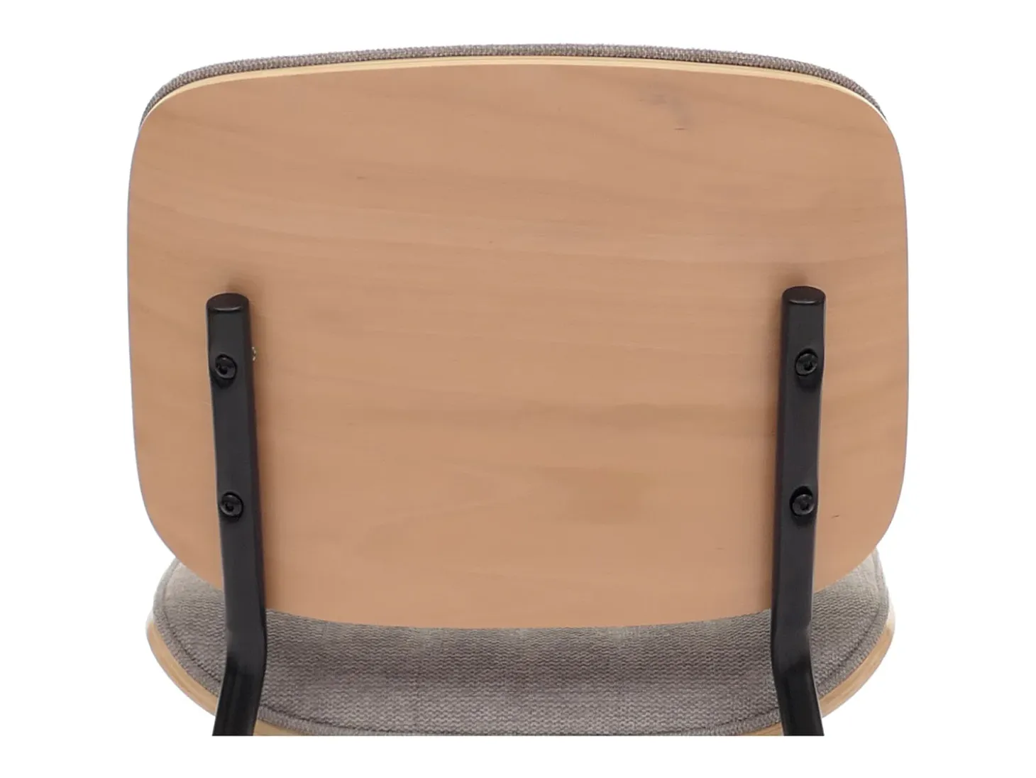 Silla de comedor MCW-O44 (juego de 6), natural, gris claro