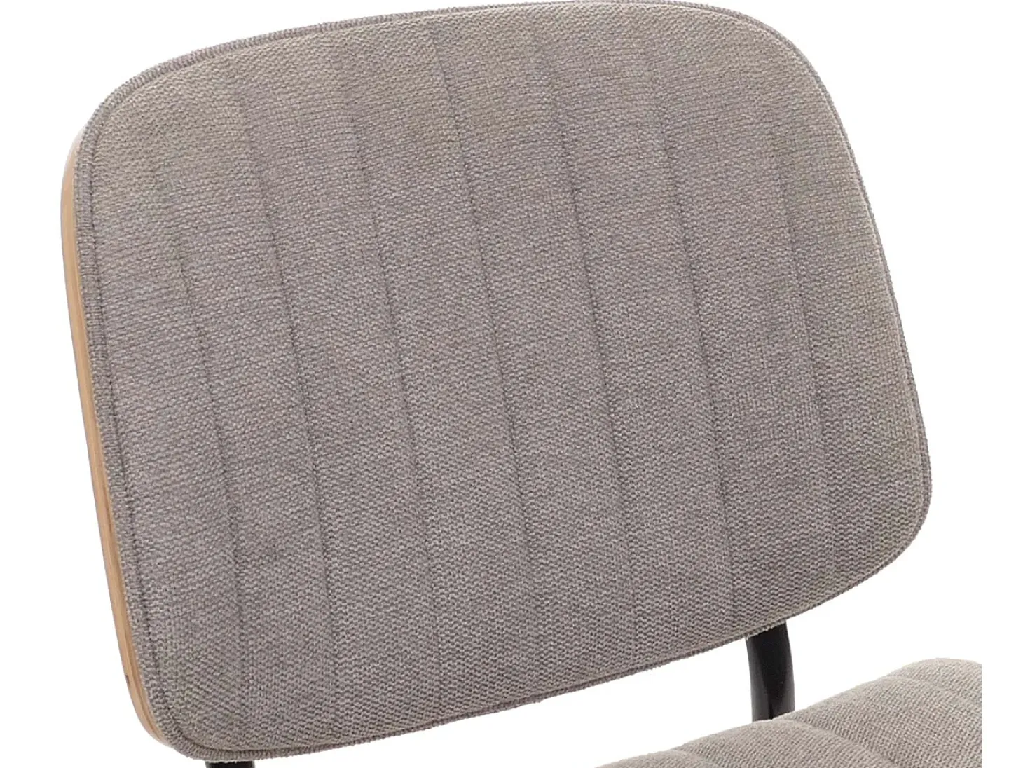 Silla de comedor MCW-O44 (juego de 6), natural, gris claro
