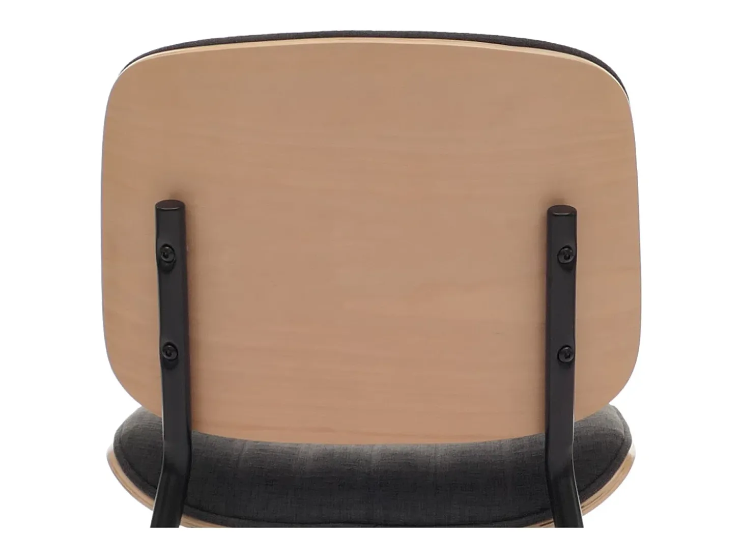 Silla de comedor MCW-O44 (juego de 6), natural, gris oscuro
