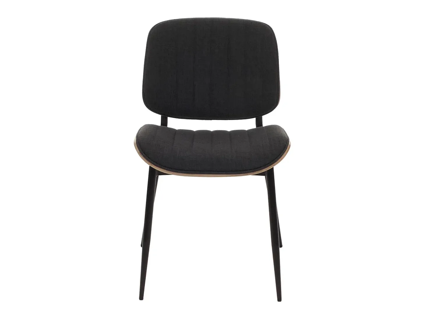 Silla de comedor MCW-O44 (juego de 6), natural, gris oscuro