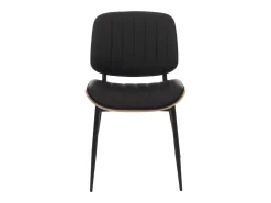 Silla de comedor MCW-O44 (juego de 6), natural, negro