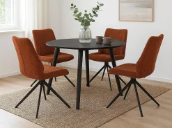 Silla de comedor MCW-O48 (juego de 2), marrón rojizo