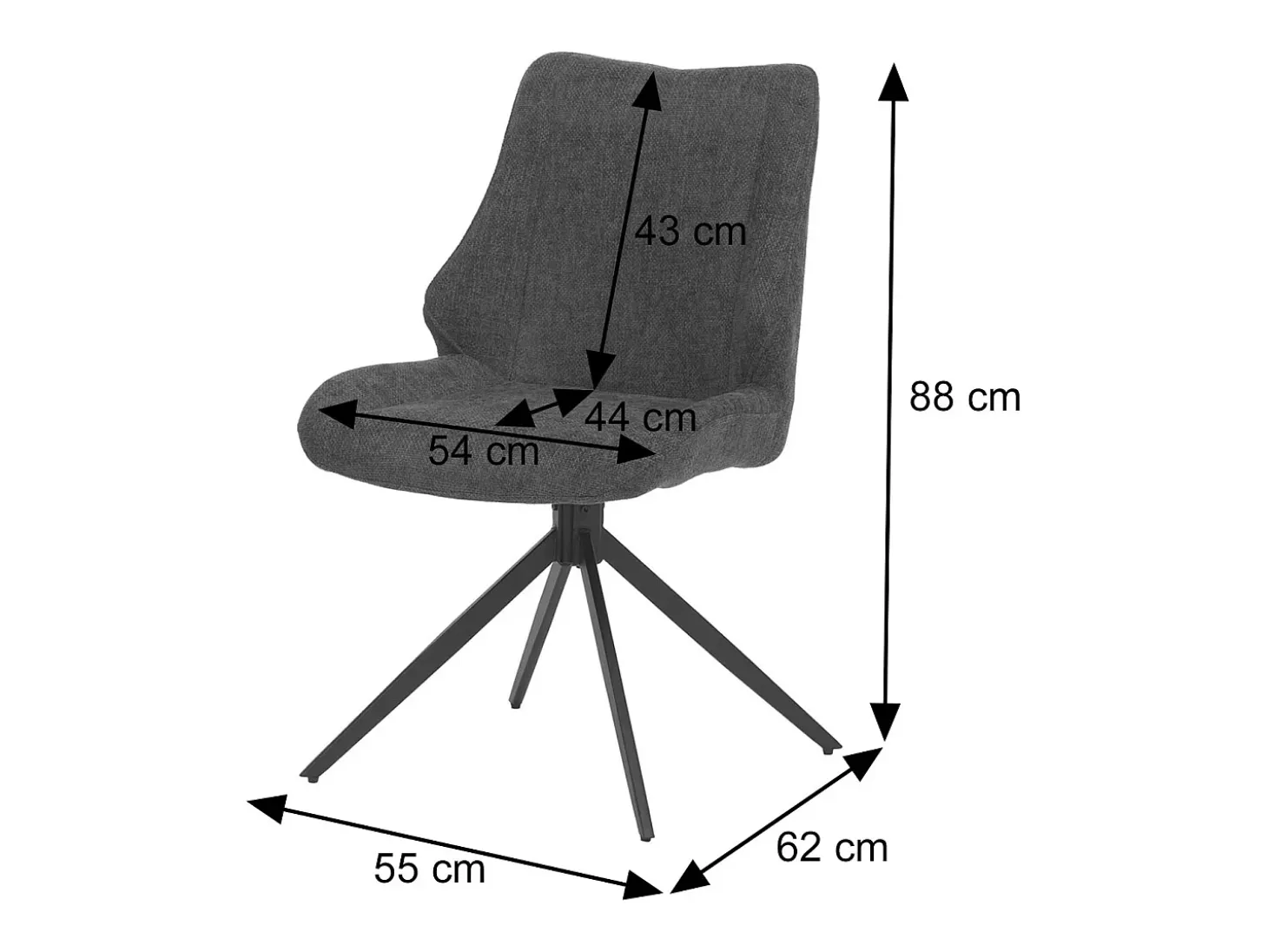 Silla de comedor MCW-O48 (juego de 6), verde petróleo