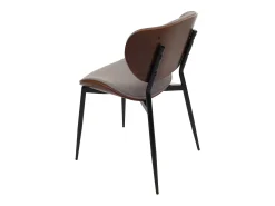 Silla de comedor MCW-O45 (juego de 2), aspecto nogal, gris claro