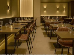 Silla de comedor MCW-O44 (set de 2), natural, vintage marrón