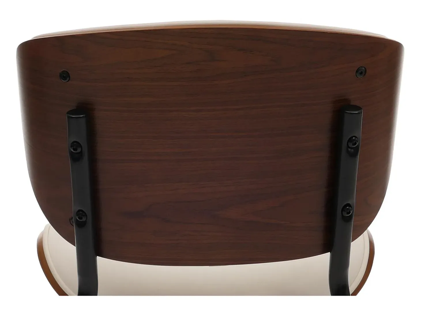 Silla de comedor MCW-O45 (set de 2), aspecto nogal, blanco