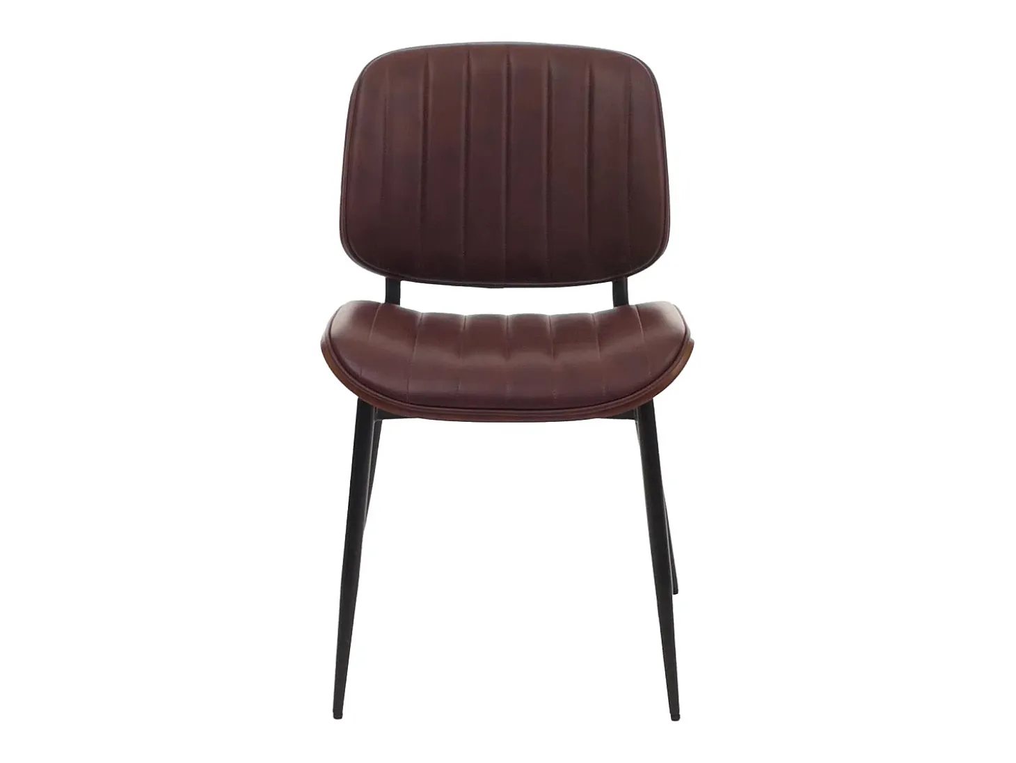 Silla de comedor MCW-O44 (set de 2), aspecto nogal, marrón vintage