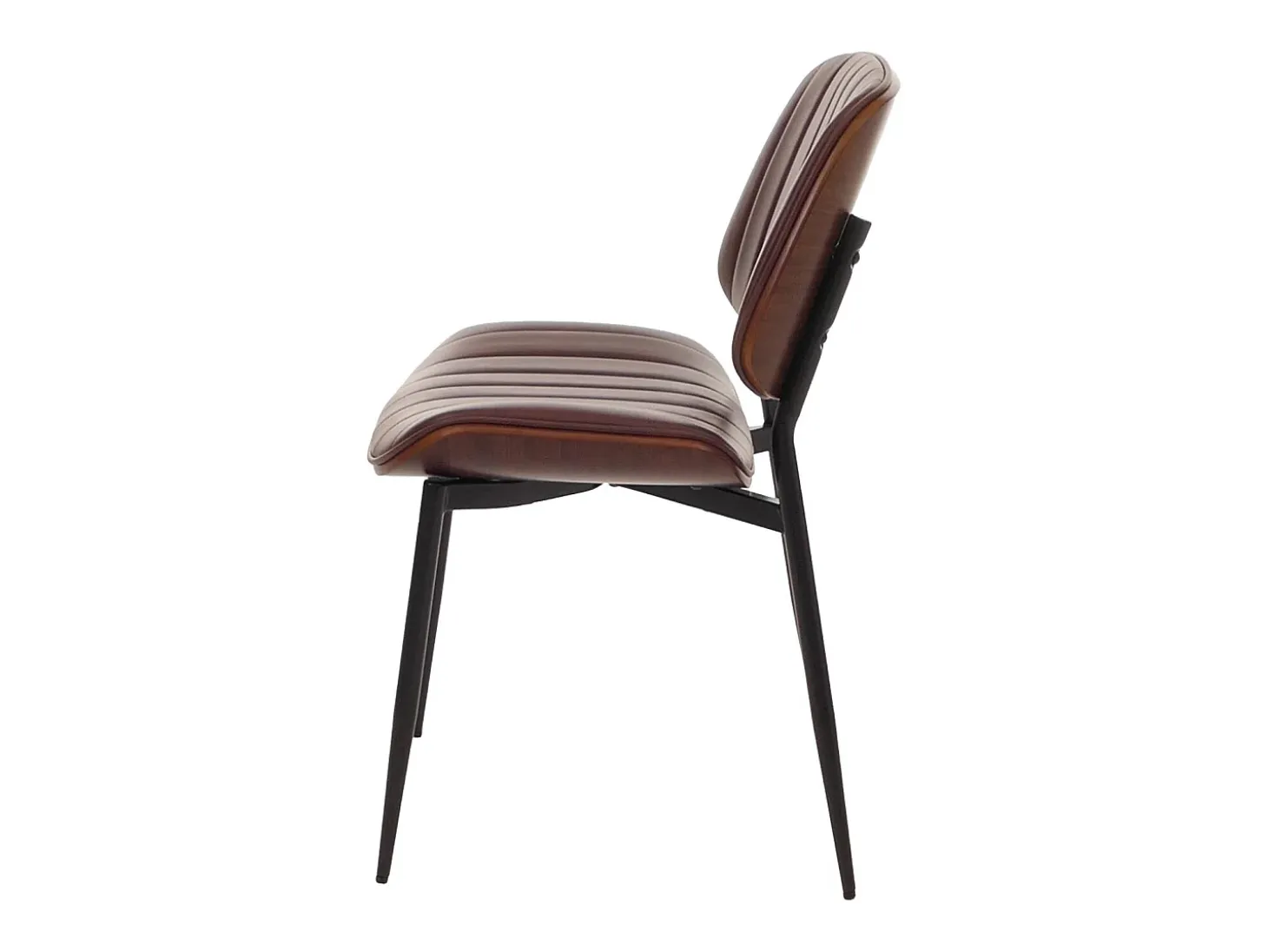 Silla de comedor MCW-O44 (set de 2), aspecto nogal, marrón vintage