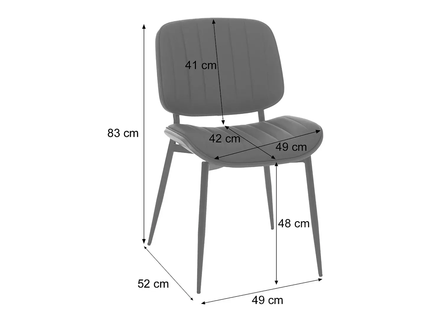 Silla de comedor MCW-O44 (set de 2), aspecto nogal, marrón vintage