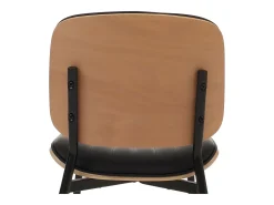 Silla de comedor MCW-O44 (set de 2), natural, negro