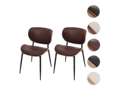 Silla de comedor MCW-O45 (set de 2), natural, marrón vintage