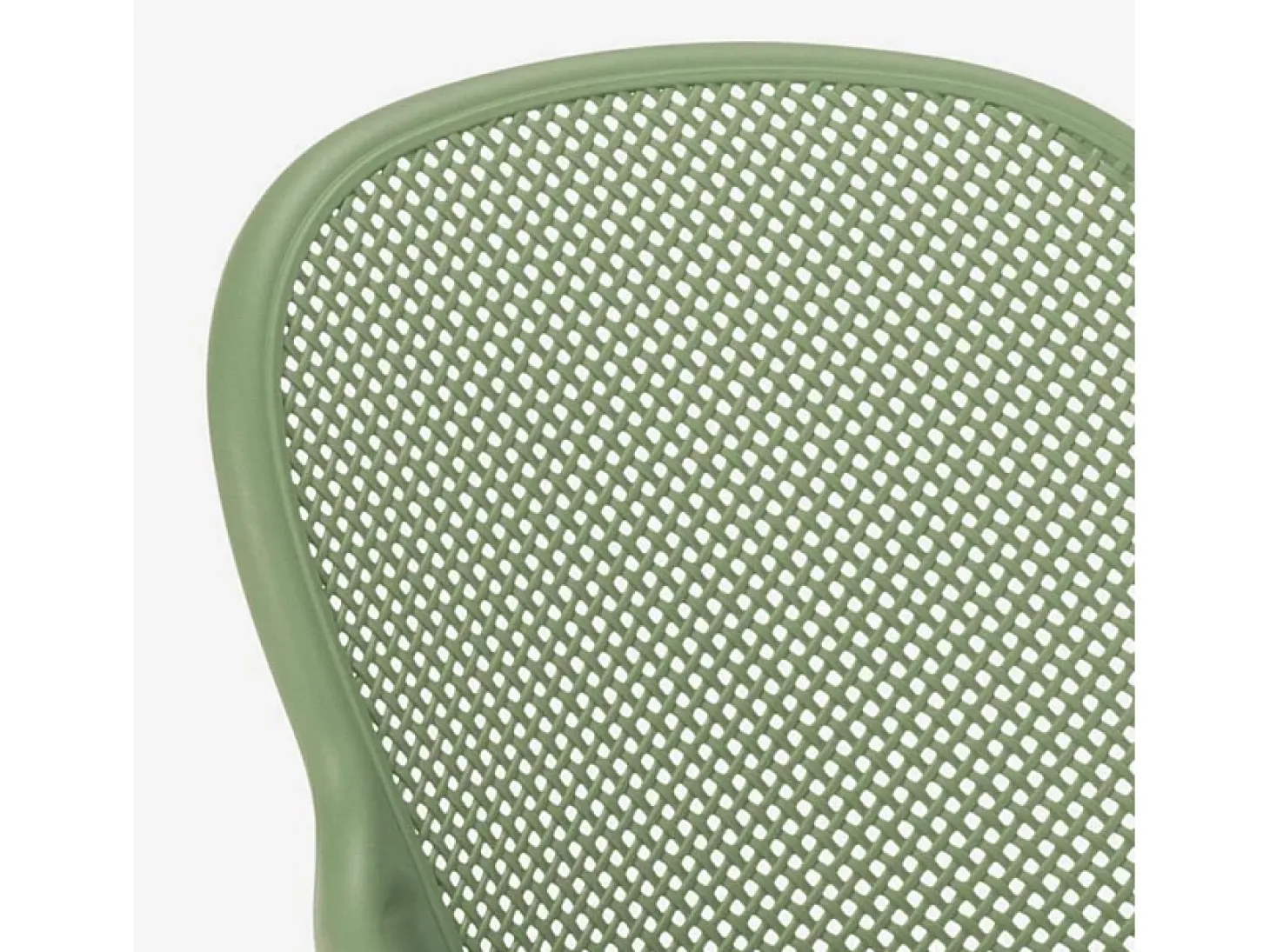 Silla de comedor moderna para bar, restaurante y cocina al aire libre en polipropileno Clara - Verde oscuro