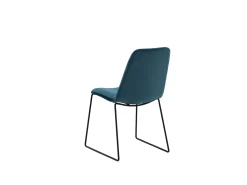 Silla de comedor Muce terciopelo azul.