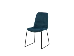 Silla de comedor Muce terciopelo azul.