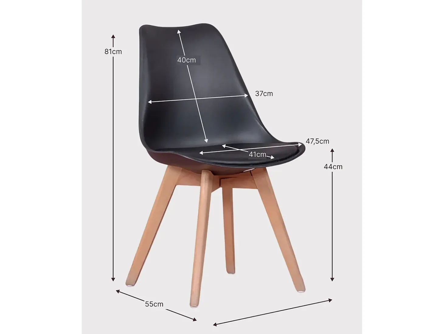 Silla de comedor nórdica - Verona - Blanco