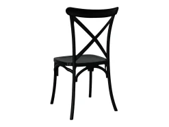 Silla de comedor nueva ensamblada de plástico polipropileno negro sprint x 4