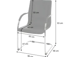 Silla de comedor Perm (set de 2), negro