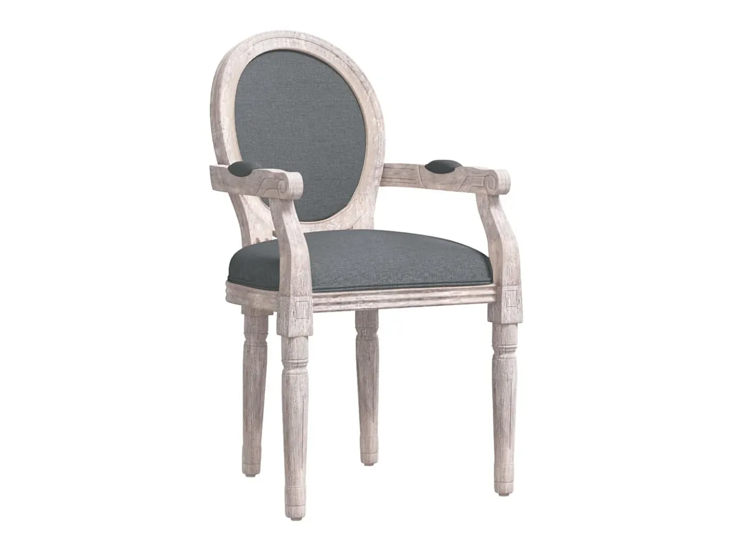 Silla de comedor tela gris oscuro 54x56x96,5 cm