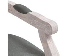 Silla de comedor tela gris oscuro 54x56x96,5 cm