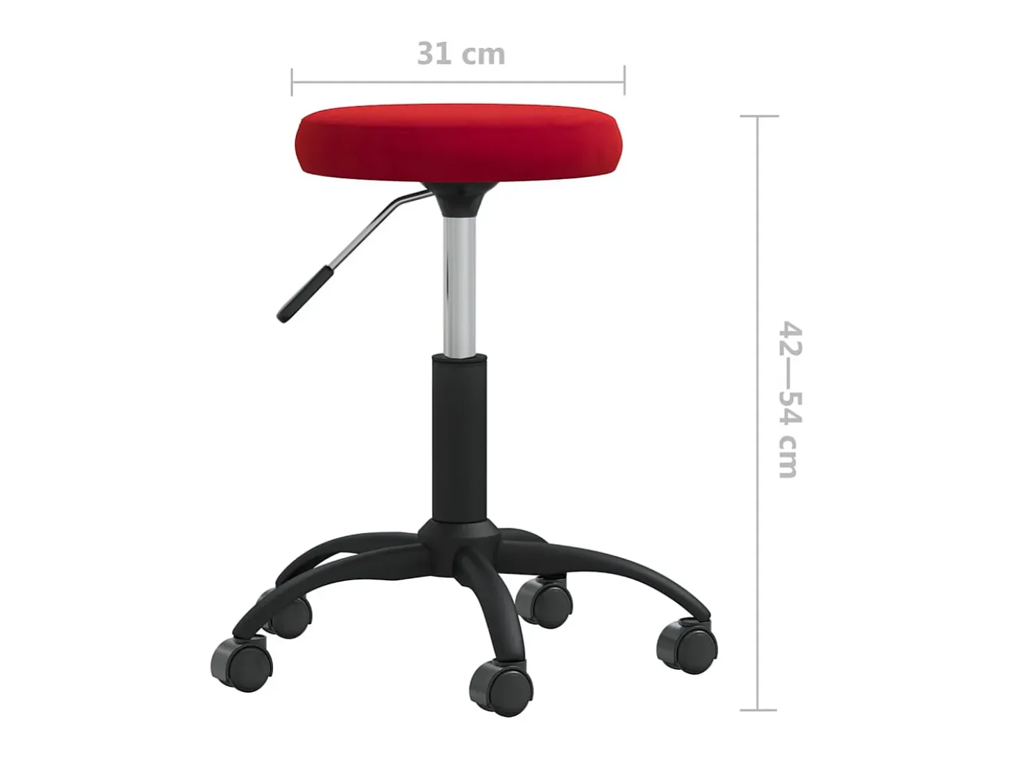 Silla de comedor terciopelo rojo tinto