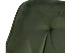 Silla de comedor usada con reposabrazos color verde.