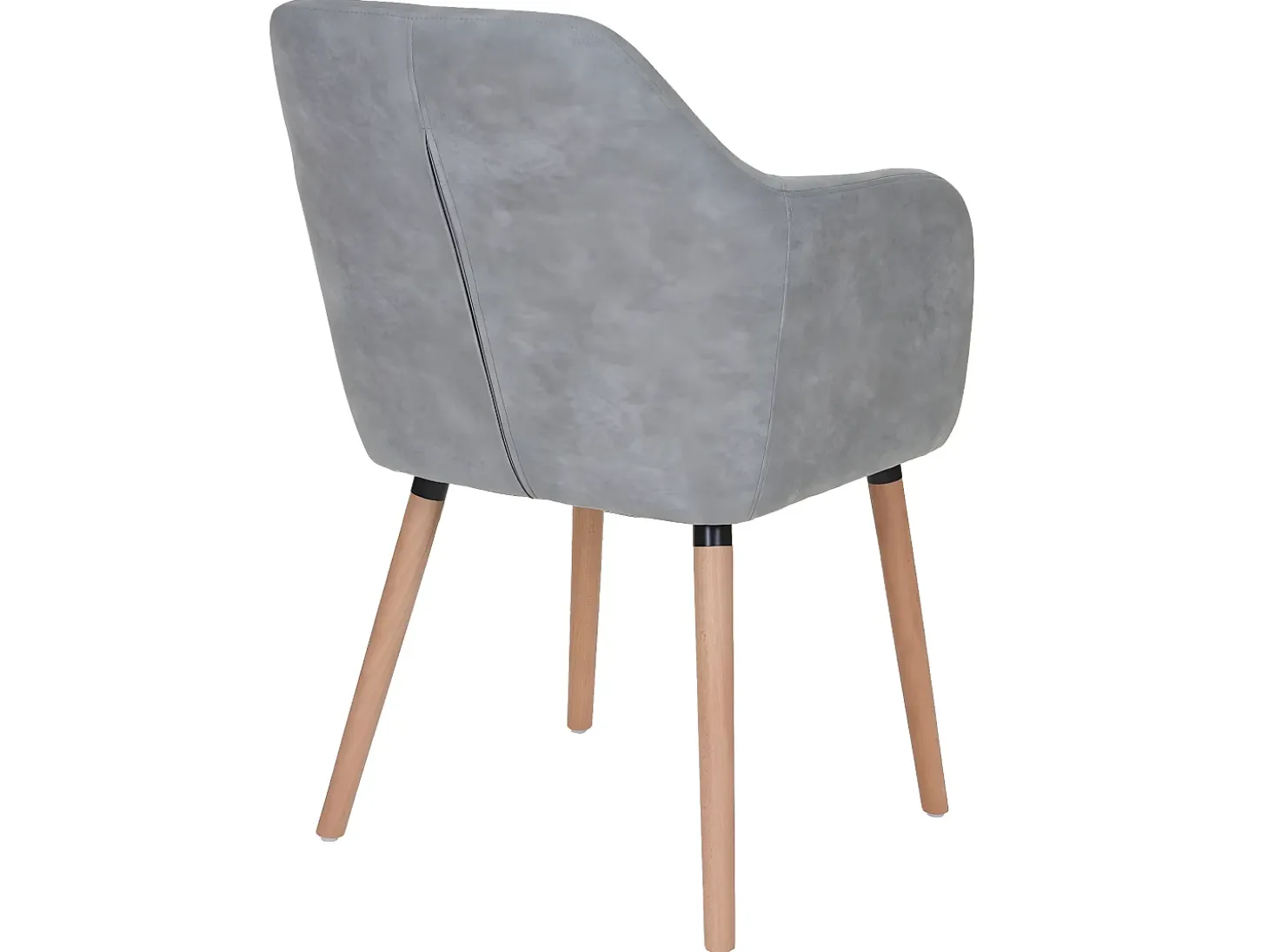 Silla de comedor Vaasa T381, textil, vintage gris hormigón, patas claras