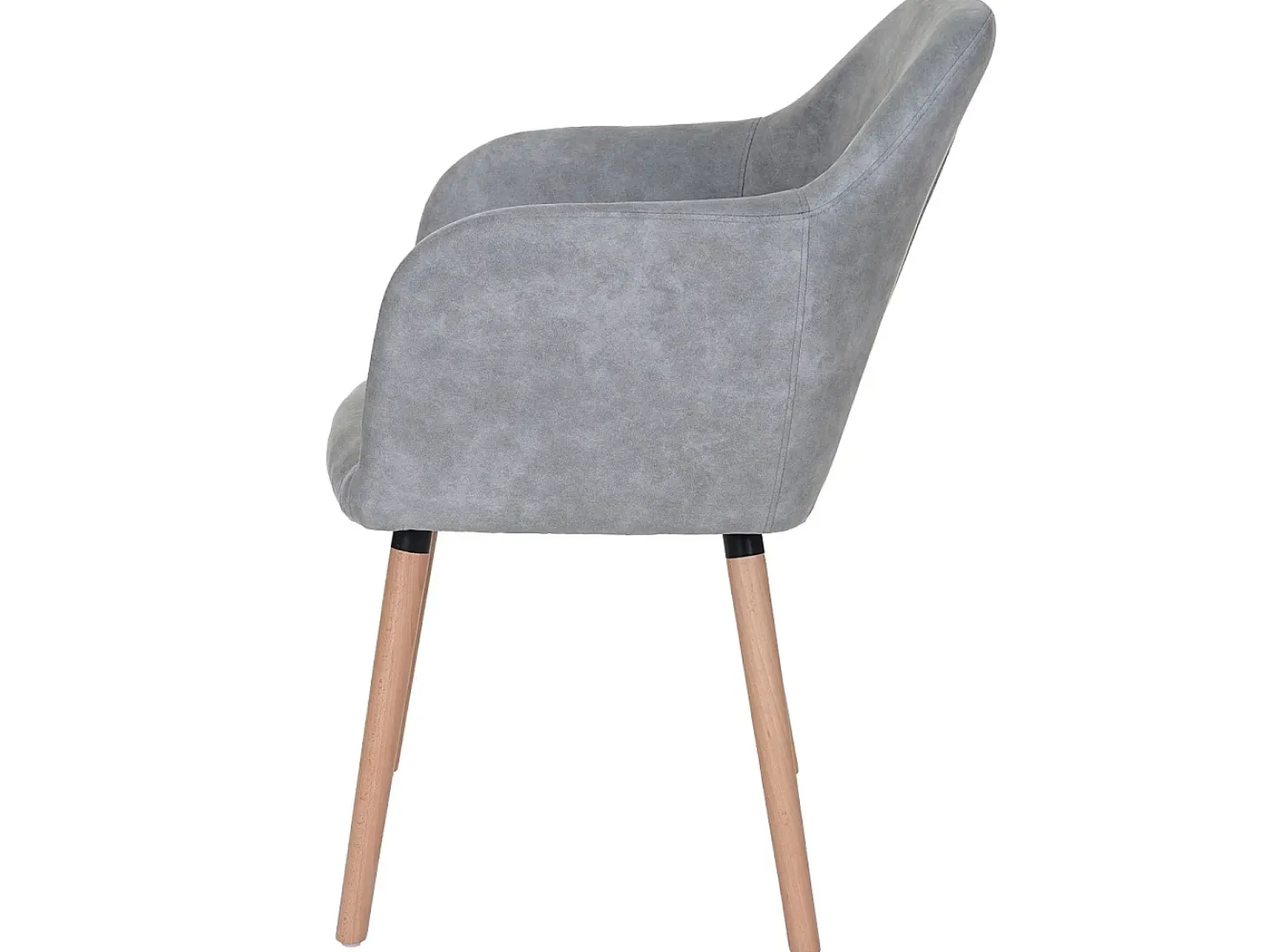 Silla de comedor Vaasa T381, textil, vintage gris hormigón, patas claras