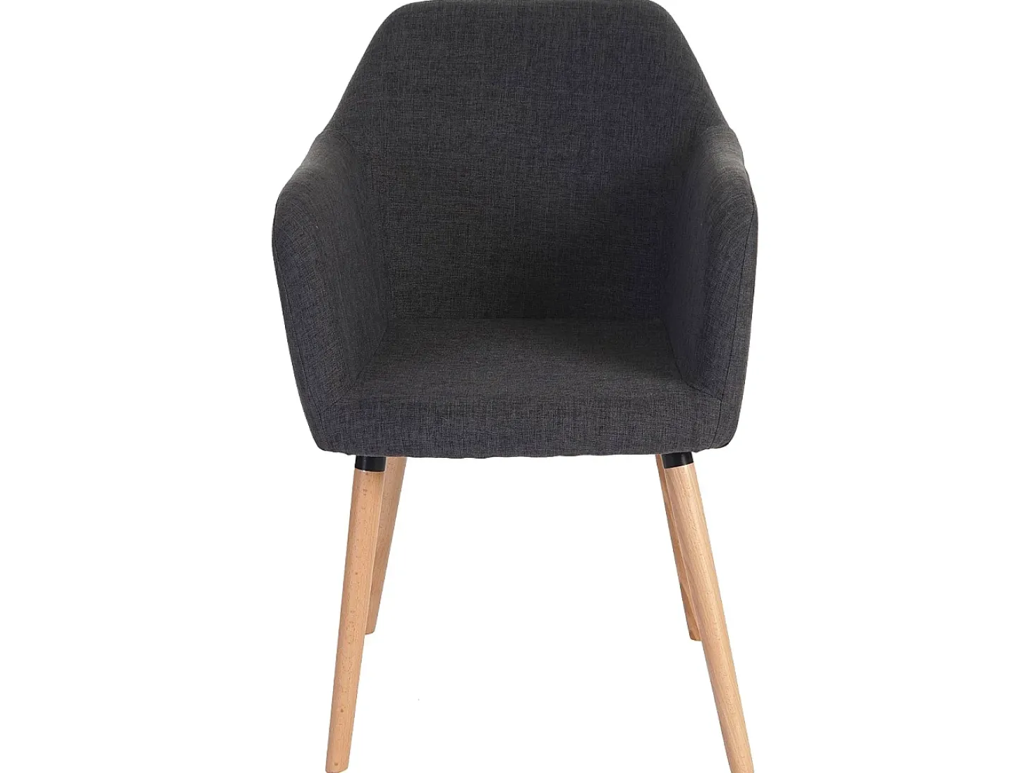 Silla de comedor Vaasa T381, textil, gris, patas claras