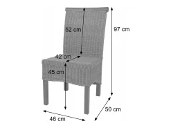 Silla de comedor Var (set de 2), sin cojín de asiento