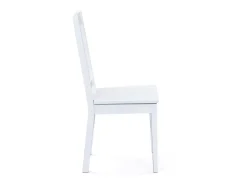 Silla de comedor Wright blanca.