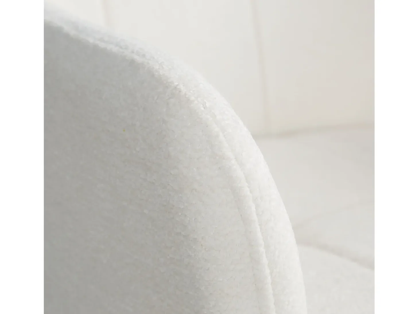 Silla de comedor 56x86x60 cm beige moderna sillón huevo bouclé