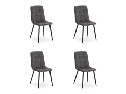 Silla de comedor 43,5x88x50 cm gris Eames