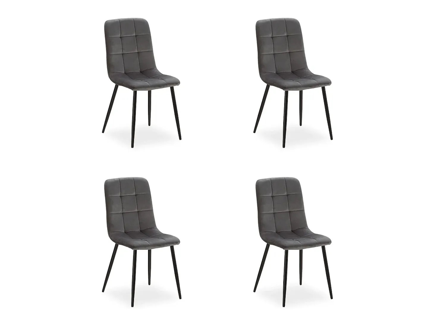 Silla de comedor 43,5x88x50 cm gris Eames